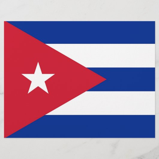 Flyer met vlag van Cuba (Voorkant)