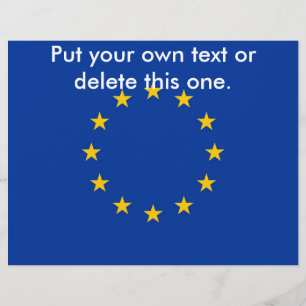 Flyer met vlag van de Europese Unie