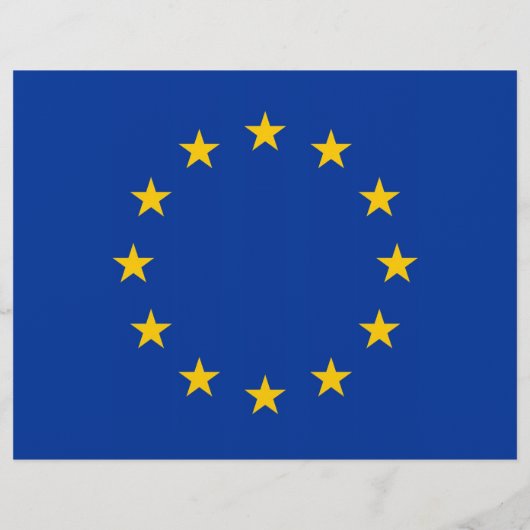Flyer met vlag van de Europese Unie (Achterkant)