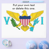 Flyer met vlag van de Maagdeneilanden, VS (Enkel)