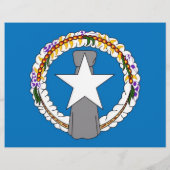 Flyer met vlag van de Noordelijke Marianen (Achterkant)