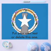 Flyer met vlag van de Noordelijke Marianen (Enkel)