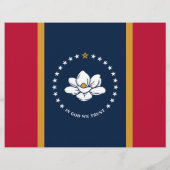 Flyer met vlag van de staat Mississippi, VS (Achterkant)