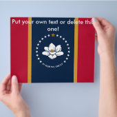 Flyer met vlag van de staat Mississippi, VS (Hand)
