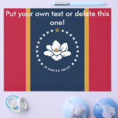 Flyer met vlag van de staat Mississippi, VS (Enkel)