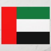 Flyer met vlag van de Verenigde Arabische Emiraten (Achterkant)