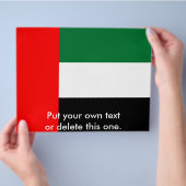 Flyer met vlag van de Verenigde Arabische Emiraten (Hand)