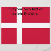 Flyer met vlag van Denemarken (Voorkant)