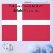 Flyer met vlag van Denemarken (Enkel)