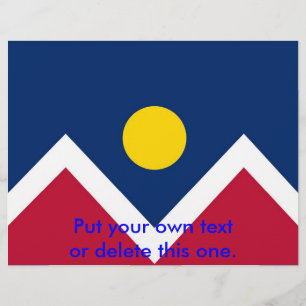 Flyer met vlag van Denver, Colorado, VS