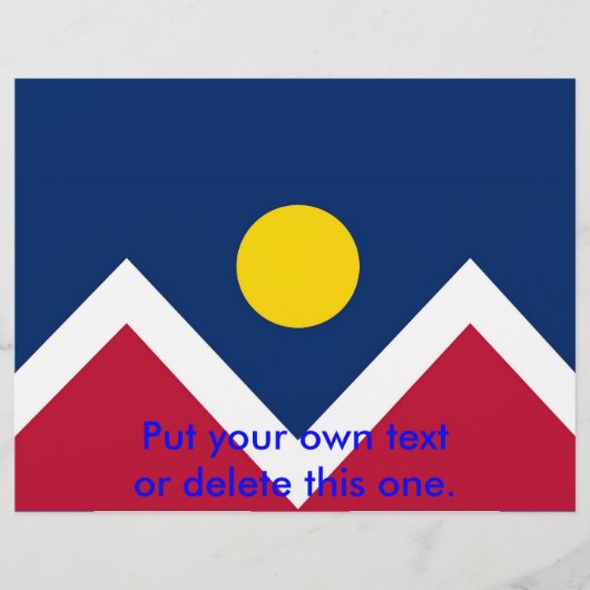 Flyer met vlag van Denver, Colorado, VS (Voorkant)