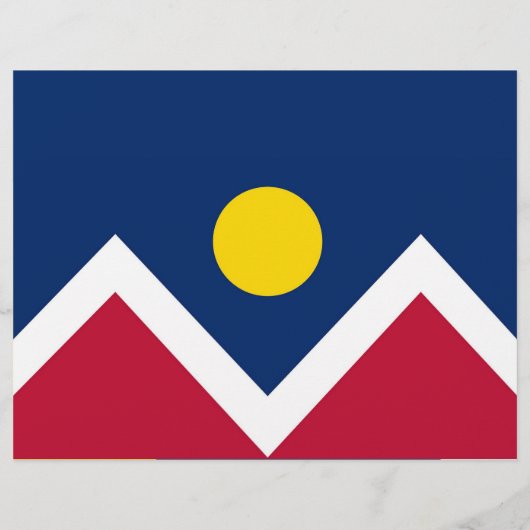 Flyer met vlag van Denver, Colorado, VS (Achterkant)