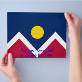 Flyer met vlag van Denver, Colorado, VS (Hand)