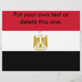 Flyer met vlag van Egypte (Voorkant)