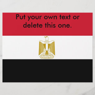 Flyer met vlag van Egypte