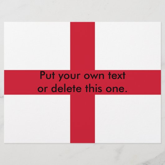 Flyer met vlag van Engeland (Voorkant)