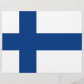 Flyer met vlag van Finland (Achterkant)
