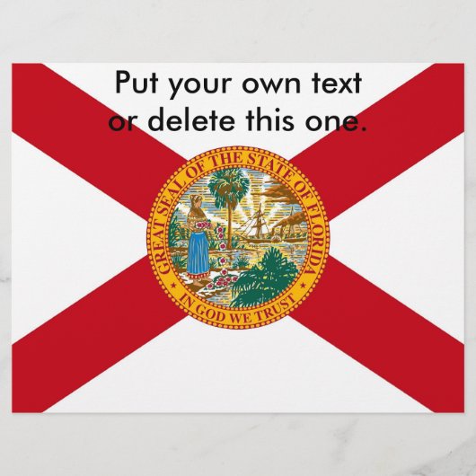 Flyer met vlag van Florida, VS (Voorkant)