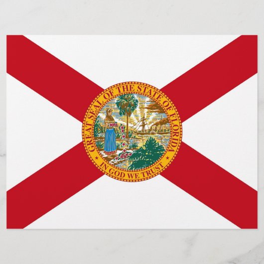 Flyer met vlag van Florida, VS (Achterkant)
