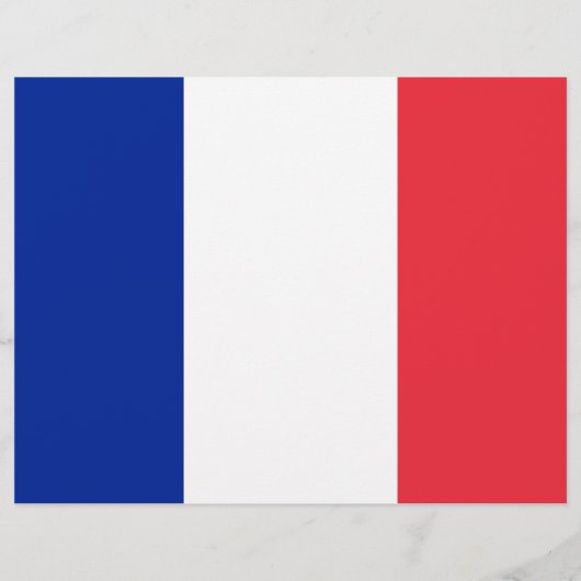 Flyer met vlag van Frankrijk (Achterkant)