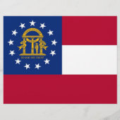 Flyer met vlag van Georgië, VS (Achterkant)