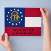 Flyer met vlag van Georgië, VS (Hand)