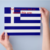 Flyer met vlag van Griekenland (Hand)