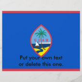 Flyer met vlag van Guam, U.S.A. (Voorkant)