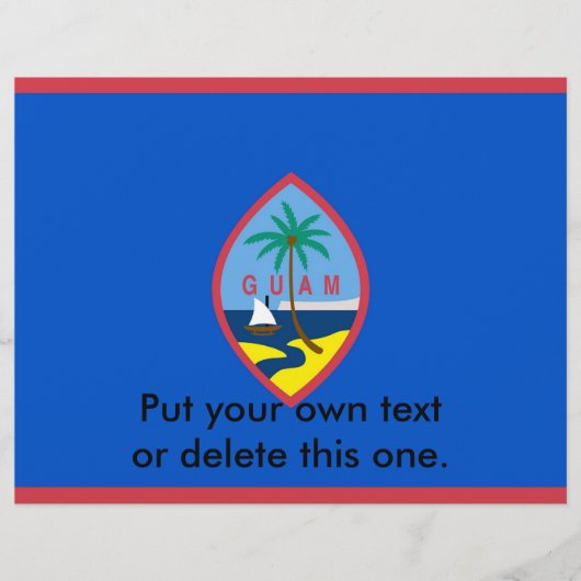 Flyer met vlag van Guam, U.S.A. (Voorkant)