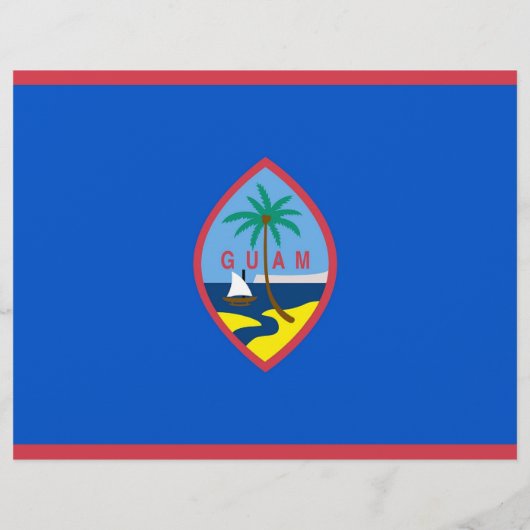 Flyer met vlag van Guam, U.S.A. (Achterkant)