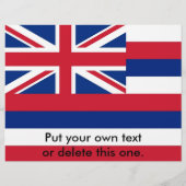 Flyer met vlag van Hawaii, VS (Voorkant)