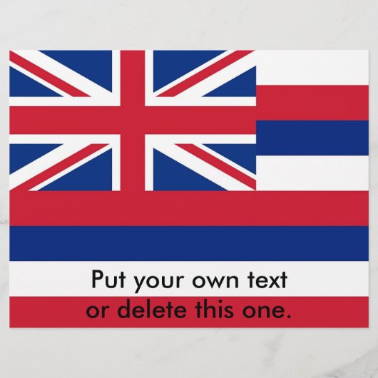 Flyer met vlag van Hawaii, VS (Voorkant)