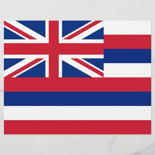 Flyer met vlag van Hawaii, VS (Achterkant)