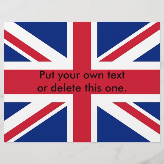 Flyer met vlag van het Verenigd Koninkrijk (Voorkant)