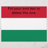 Flyer met vlag van Hongarije (Voorkant)