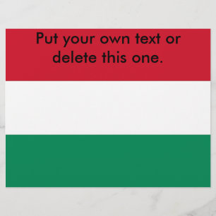 Flyer met vlag van Hongarije