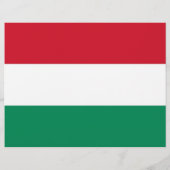 Flyer met vlag van Hongarije (Achterkant)