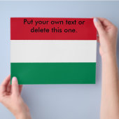Flyer met vlag van Hongarije (Hand)