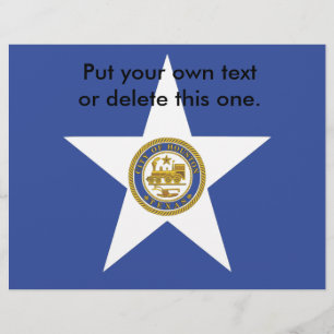 Flyer met vlag van Houston City, Verenigde Staten