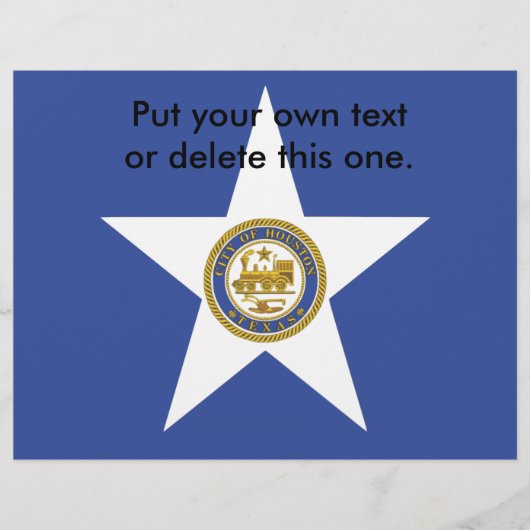 Flyer met vlag van Houston City, Verenigde Staten (Voorkant)