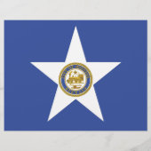 Flyer met vlag van Houston City, Verenigde Staten (Achterkant)