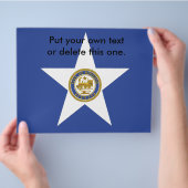 Flyer met vlag van Houston City, Verenigde Staten (Hand)