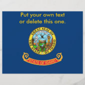 Flyer met vlag van Idaho, VS (Voorkant)