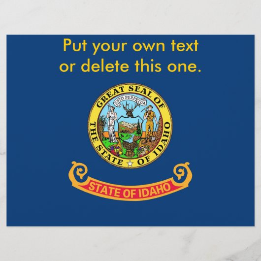 Flyer met vlag van Idaho, VS (Voorkant)