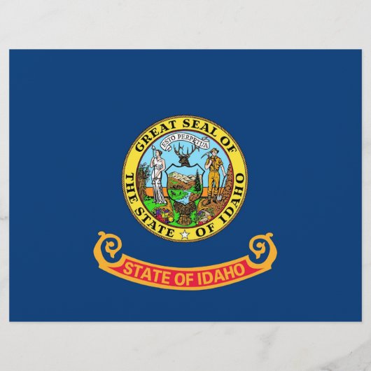 Flyer met vlag van Idaho, VS (Achterkant)
