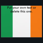 Flyer met vlag van Ierland<br><div class="desc">Promoot uw evenement of dienst in stijl met onze exclusieve flyer met de vlag van Ierland! Deze flyer is gemaakt met nauwgezette aandacht voor detail en is meer dan alleen een promotiemiddel; het is een viering van het rijke erfgoed en de culturele trots van Ierland. Het levendige ontwerp toont prominent...</div>