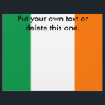Flyer met vlag van Ierland<br><div class="desc">Promoot uw evenement of dienst in stijl met onze exclusieve flyer met de vlag van Ierland! Deze flyer is gemaakt met nauwgezette aandacht voor detail en is meer dan alleen een promotiemiddel; het is een viering van het rijke erfgoed en de culturele trots van Ierland. Het levendige ontwerp toont prominent...</div>