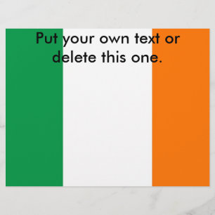 Flyer met vlag van Ierland