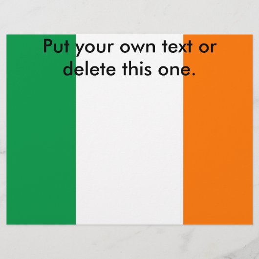 Flyer met vlag van Ierland (Voorkant)