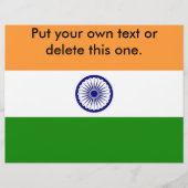 Flyer met vlag van India (Voorkant)